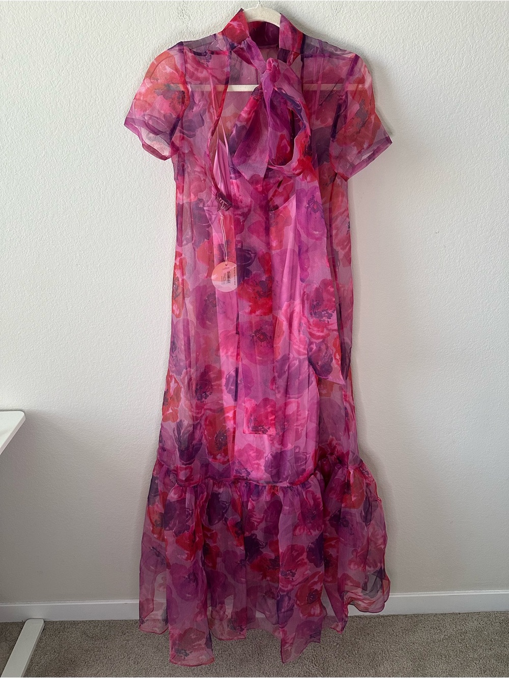 STAUD CALLUNA DRESS
MAGENTA
PAINTED FLORAL SZ XS NWT - Picture 8 of 8